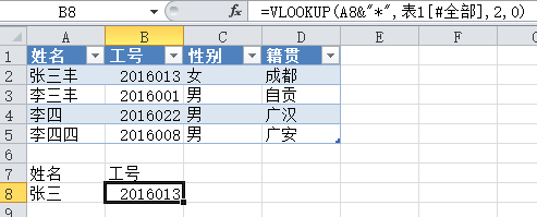 V-lookup